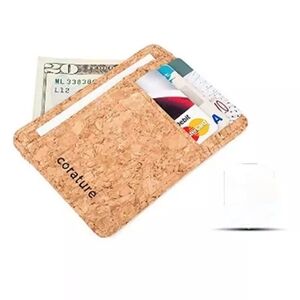 Corature Cork Slim Card Wallet - Natural Tan